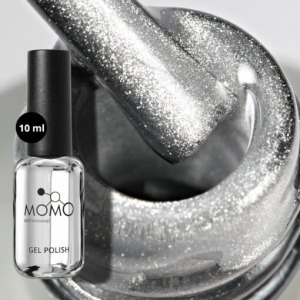 MOMO professional Korean Diamond Cat Eye Gel Polish, Kristal Efektli Manyetik Kedi Gözü Kalıcı Oje, DC00 Clear Silver,