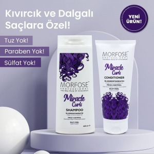 Morfose Miracle Curls Yaban Mersini ve Keratin Içeren Bukle Belirginleştirici Şampuan